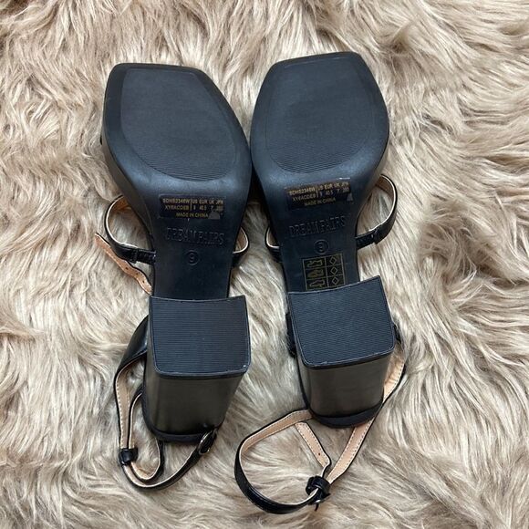 Dream Pairs Chunky Heeled Ankle Strap Sandal- Square Open Toe Y2K style Block - Picture 6 of 12